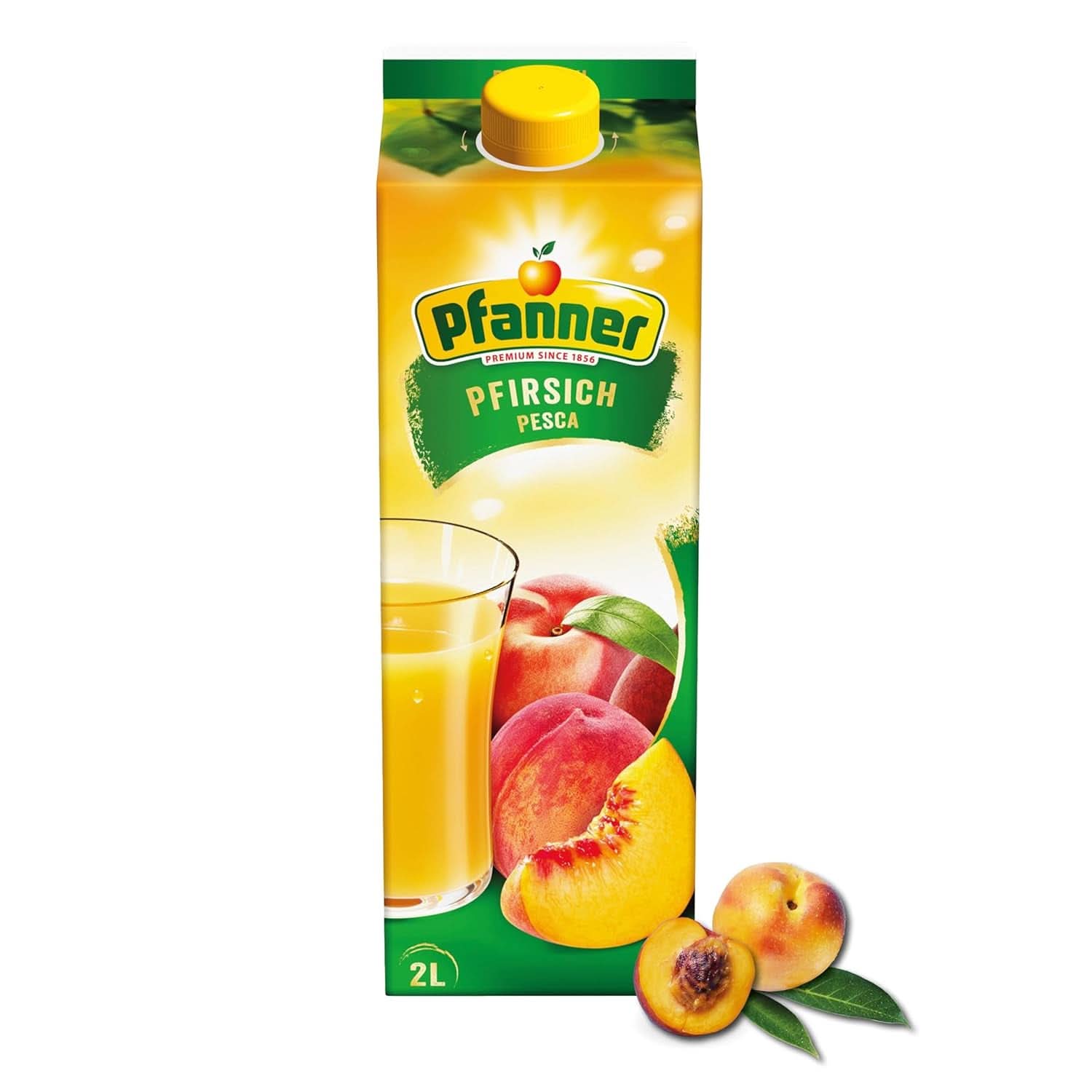 Pfanner 100% suc de mere tulbure natural (1 x 2 litri) - Mere presate direct - Suc de fructe fără adaos de zahăr Bauturi fara alcool Naty Shop 2 litri Piersica