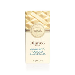 Venchi - Barra de chocolate extra blanco, 78 g - con vainilla - Sin gluten