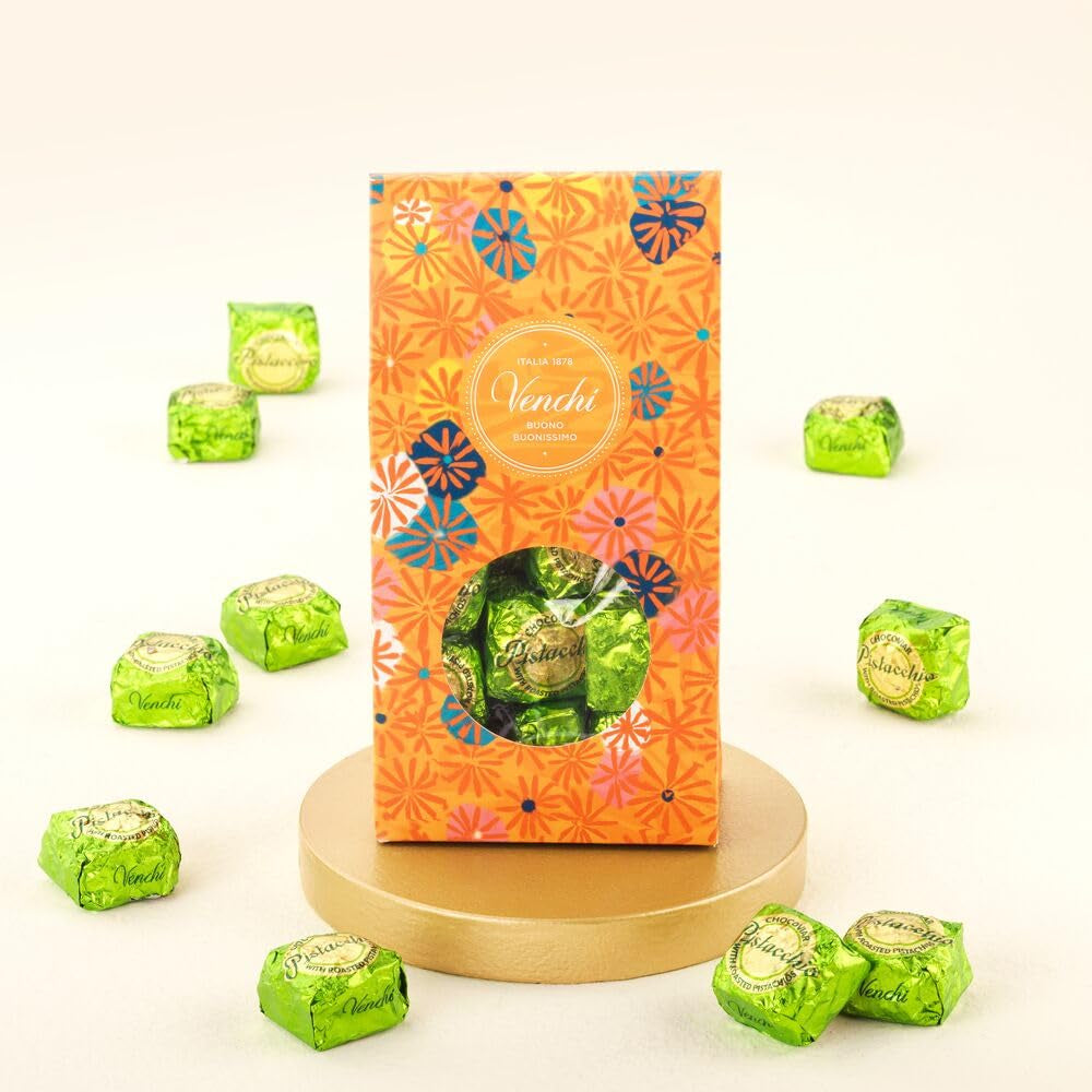 Venchi – Colección Murrine – bombones surtidos con pistacho y chocolate, 310 gramos Naty Shop
