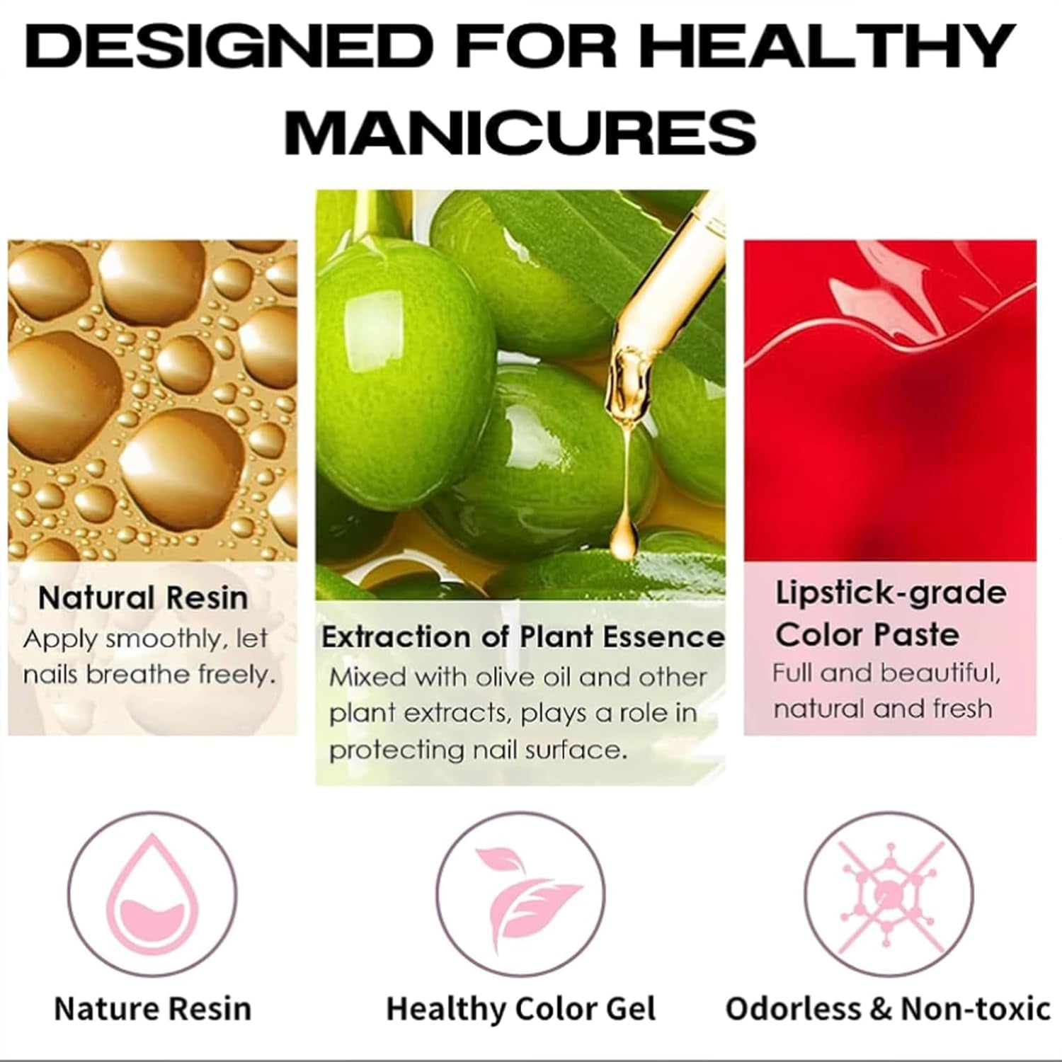 Juego de esmaltes de uñas de 4 piezas – Esmalte de uñas a base de agua de larga duración y secado rápido – Esmalte de uñas para diseño de uñas DIY (juego de 4 piezas de estilo normal desnudo)