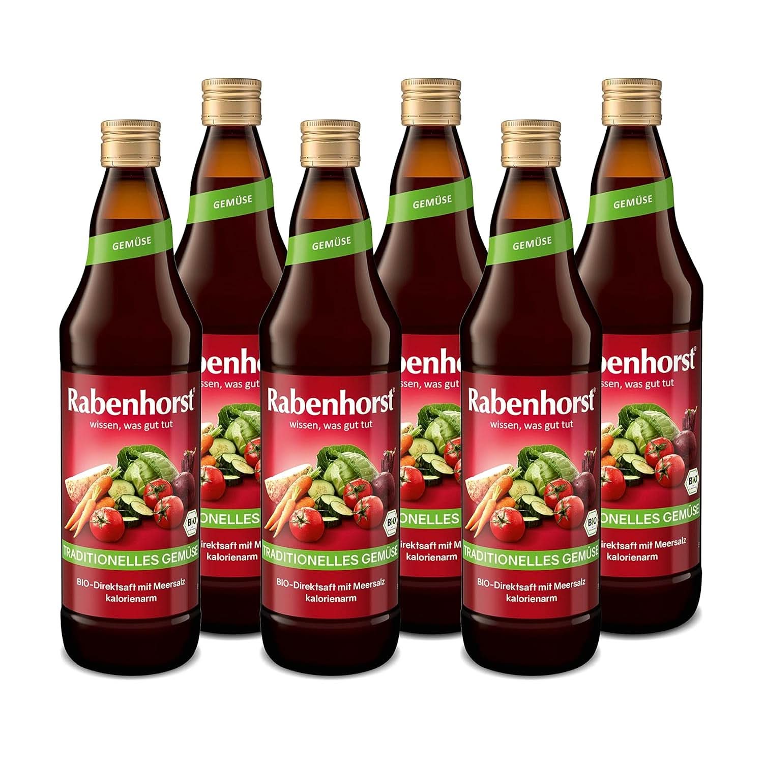 RABENHORST (6 X 700ml) - Zumo vegetal de alta calidad procedente de diversas verduras Bebidas sin alcohol Naty Shop
