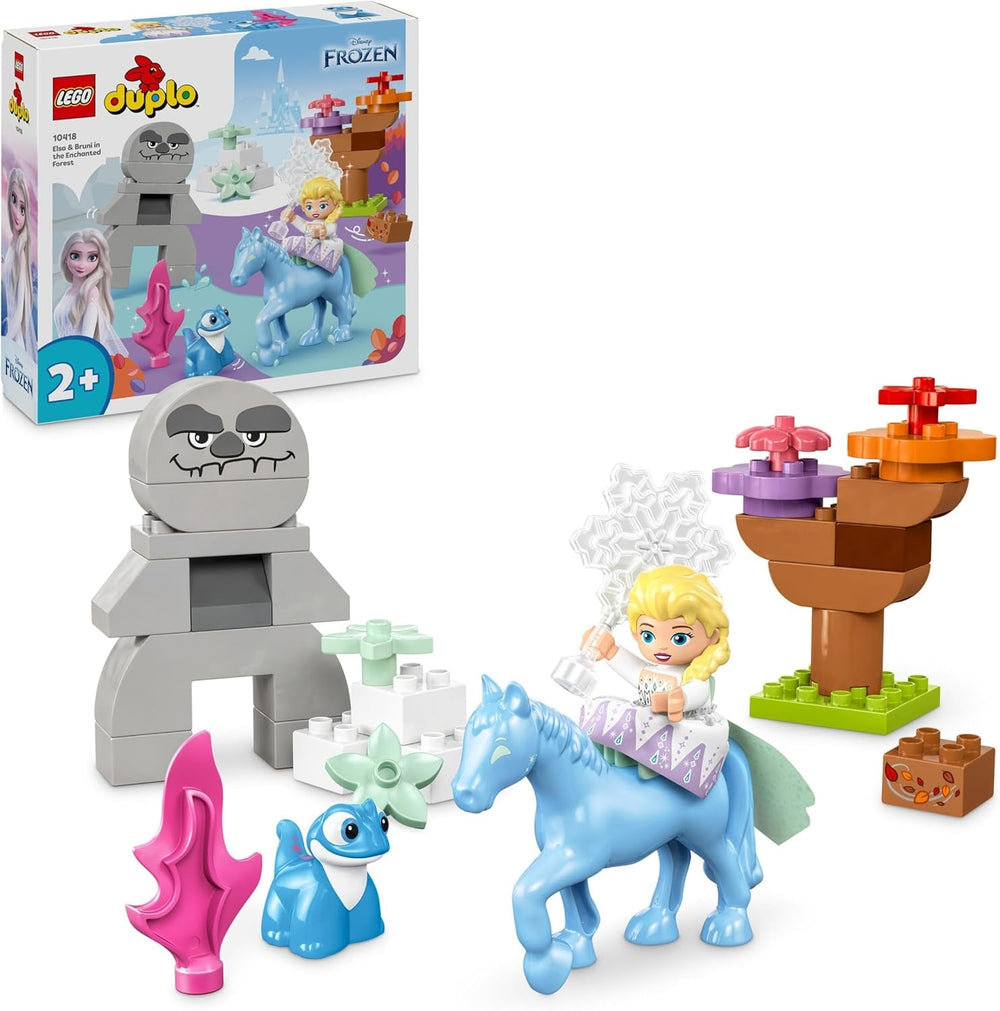 LEGO DUPLO | Disney ELSA y Bruni en el Bosque Encantado, Reina de Hielo 4 Figuras Juguete para Niños de 2 Años, Regalo Preescolar para Niñas y Niños Mayores de 2 Años, Basado en Frozen 2 10418 Juegos de Construcción Besuche den LEGO-Store Default Title