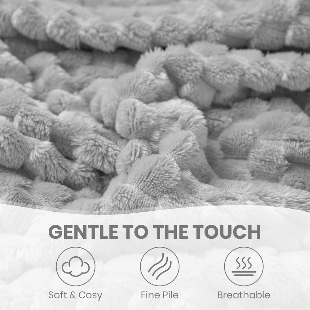 Good Nite Comfort Blanket Manta mullida de 150 x 200 cm, colcha de microfibra suave, manta para sofá, manta cómoda, manta polar cálida para sofá y cama, dormitorio, oficina, gris Good Nite Beds and Blankets