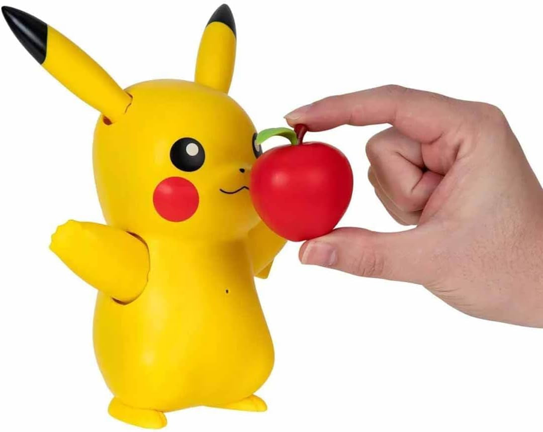 Pokémon PKW3330 - Deluxe My Partner Pikachu, Pikachu oficial cu lumină, sunet și mișcare Action figures Naty Shop