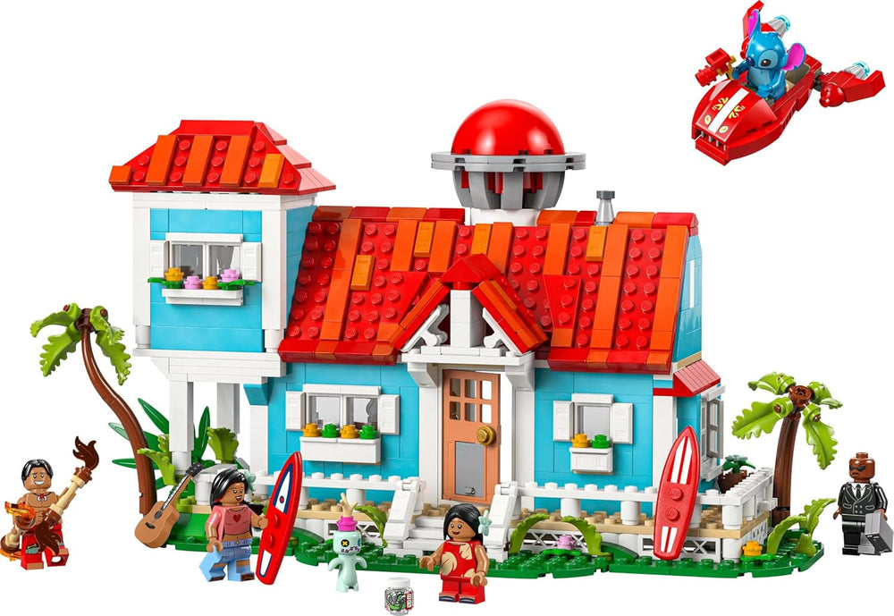 LEGO Ç€ Casa de Playa Disney de "Lilo y Stitch" - Juguete para construir con 6 habitaciones, observatorio, nave espacial y 5 minifiguras - regalo de cumpleaños para niñas y niños mayores de 9 años y fans 43268 Besuche den LEGO-Store sets de construcción