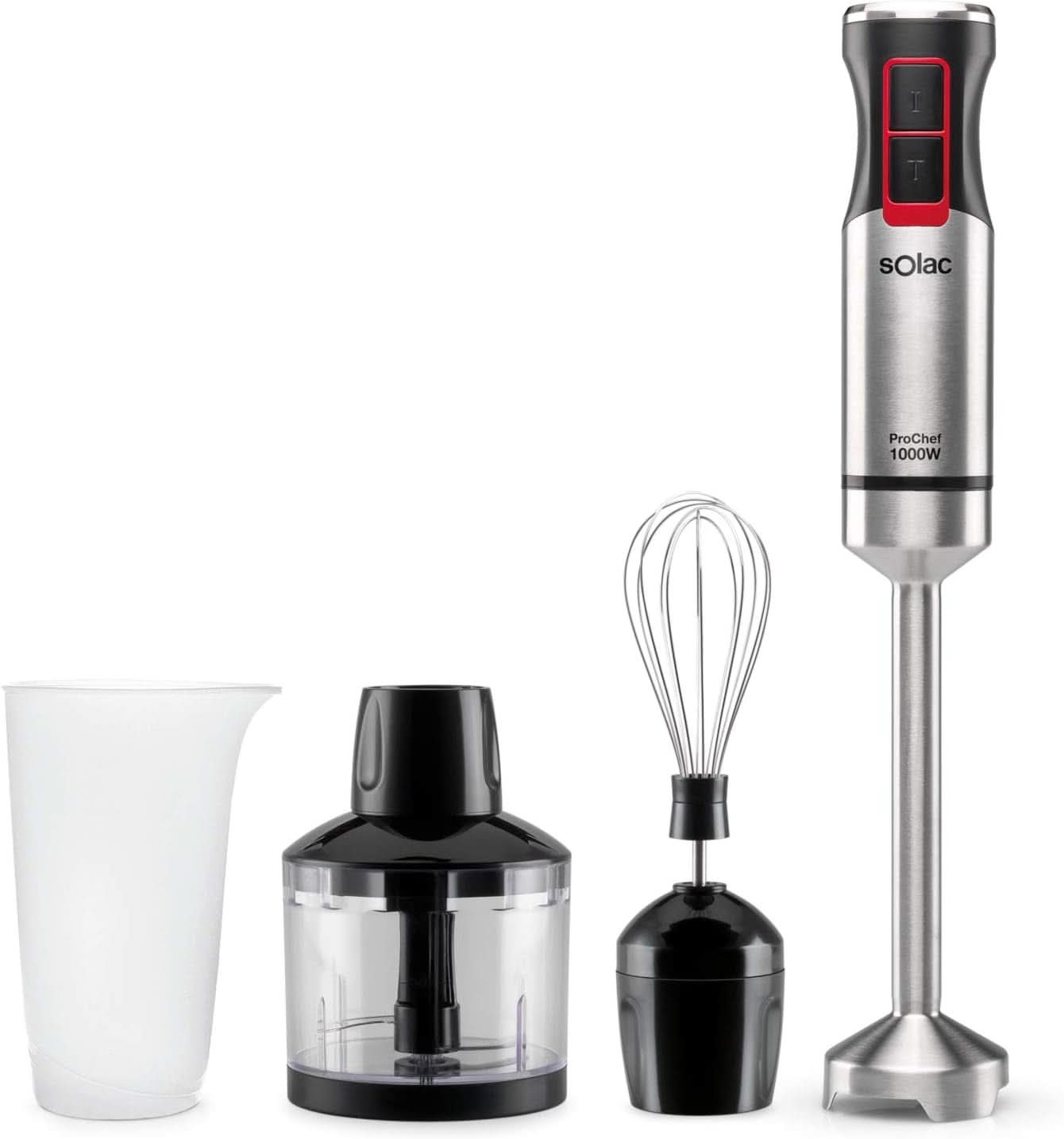 Batidora de amasadora Pro Chef 1000, W, Cocina Edelstahl Naty Shop 1000W | 3 accesorios