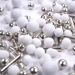 Streusel Hero Chocolate Mix Silver White Sprinkles, 40 gramos Naty Shop