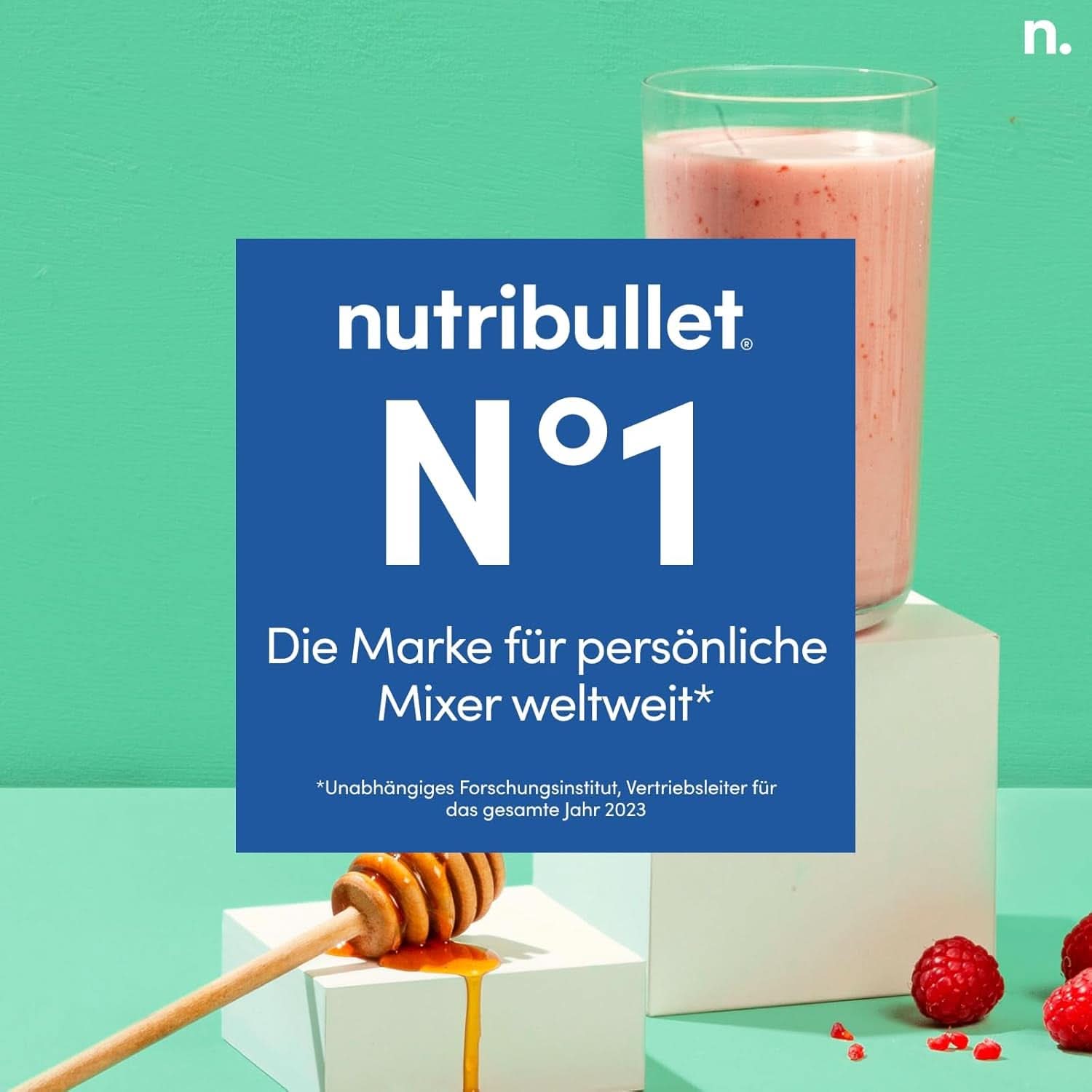 Nutribullet Original, Batidora eléctrica, Zerkleinerer, Smoothiemixer, Smoothie Maker, 600 W Leistung, Einfach Und Schnell in Der Anwendung, Kompakt, Leicht Zu Reinigen, NB603DG Kitchen Naty Shop