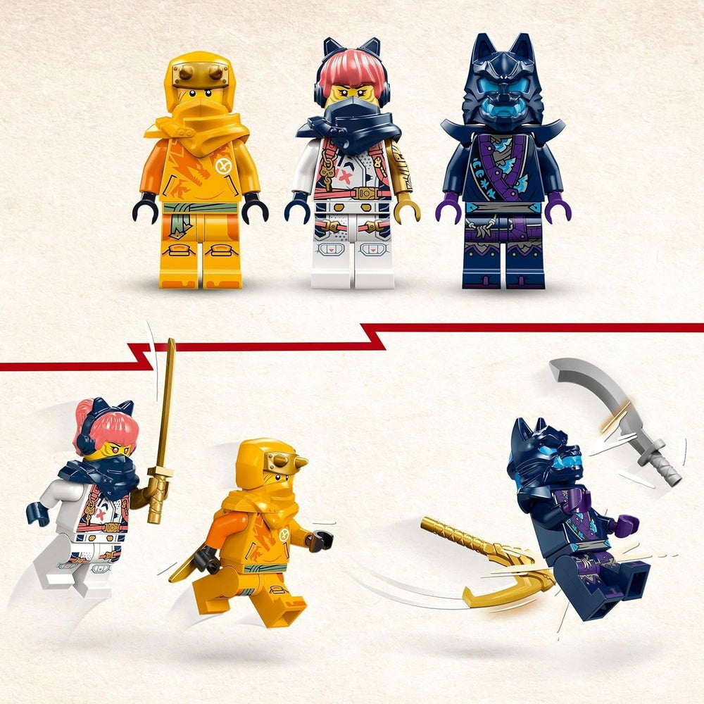 LEGO NINJAGO Riyu, el Dragón Bebé, Juguete Dragón con 3 minifiguras, Juguete Ninja para construir para niños y niñas de 6 años, Regalo lleno de acción para niños 71810 Juegos de construcción Besuche den LEGO-Store