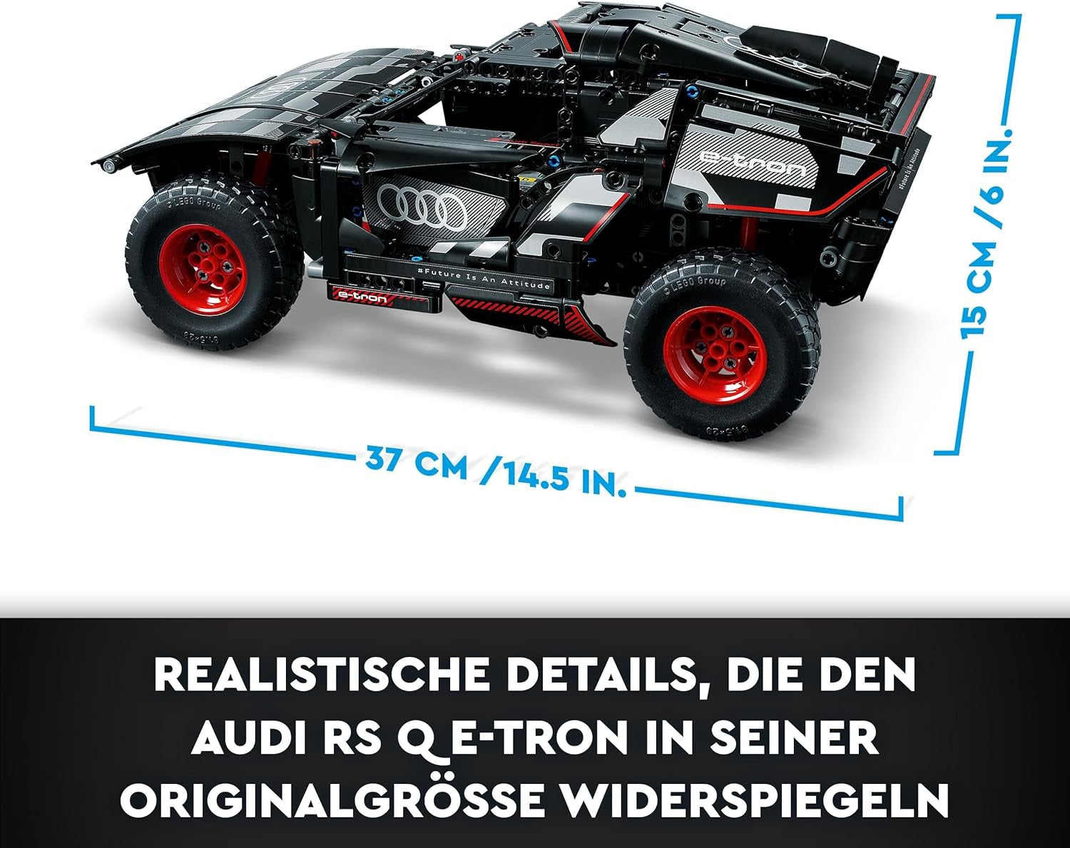 LEGO 42160 Technic Audi RS Q e-tron, Rallye-Auto-Spielzeug, Dakar-Rallye-Geländewagen, App-steuerter RC mit Control+, Geschenk für Jungen, Mädchen y Fans ab 10 Jahren zum Bauen