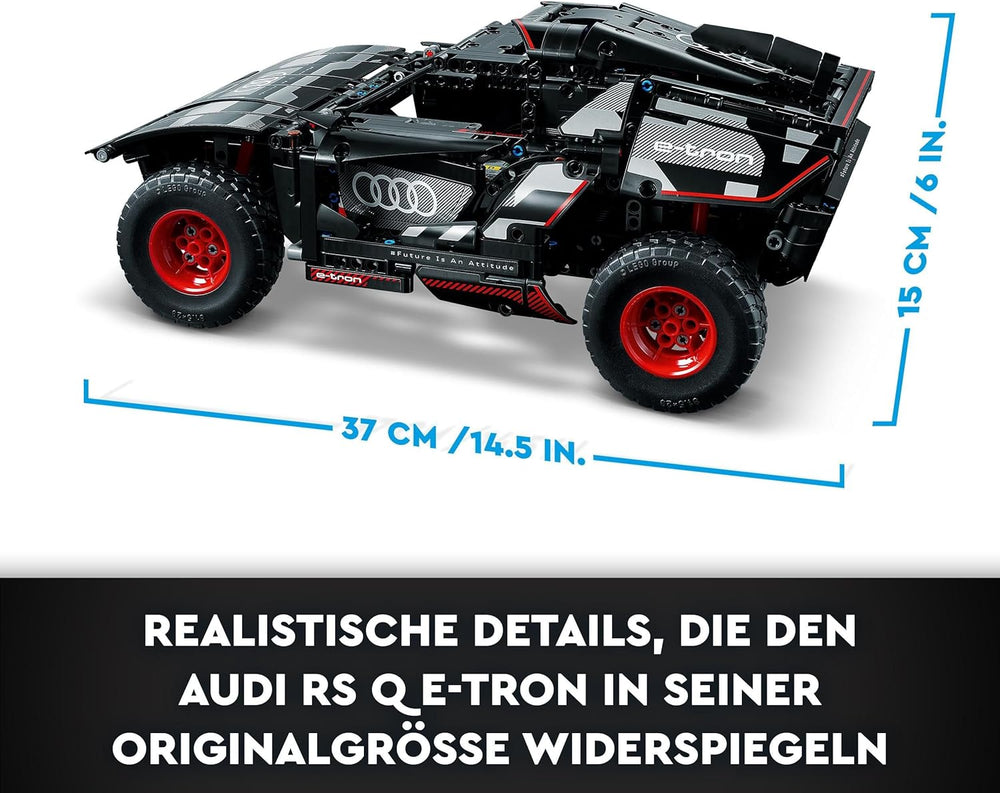 LEGO 42160 Technic Audi RS Q e-tron, Rallye-Auto-Spielzeug, Dakar-Rallye-Geländewagen, App-steuerter RC mit Control+, Geschenk für Jungen, Mädchen y Fans ab 10 Jahren zum Bauen