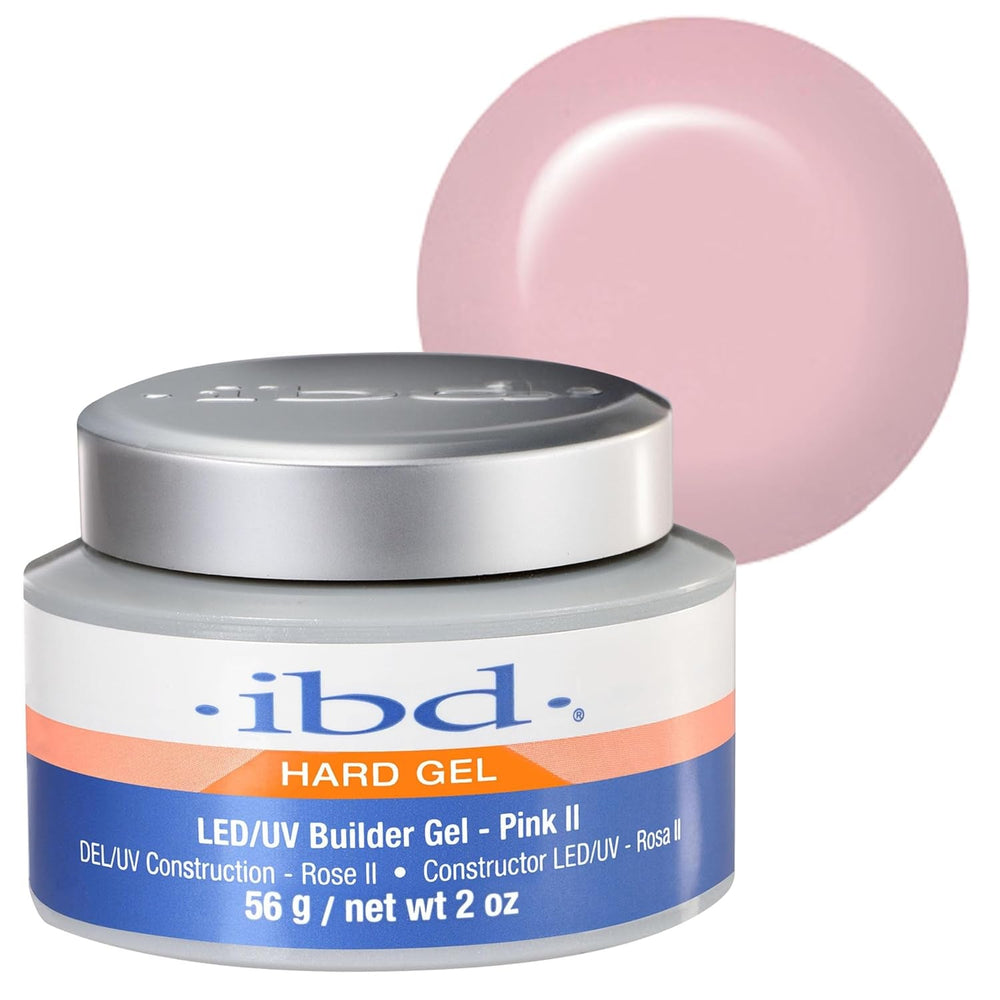 IBD Hard Gel – Gel de construcție LED/UV roz II, 1 pachet (1 x 56 g) – Fabricat în SUA – Construcție unghii acasă – Fără programări sau saloane de unghii zgomotoase
