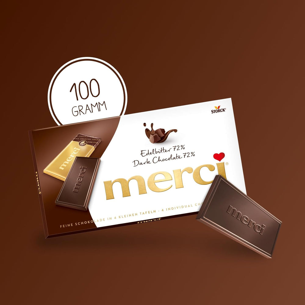 Barras de chocolate negro 72% – 5 x 100 g – Los mejores cuadrados de chocolate negro – Chocolate envuelto en lámina de oro