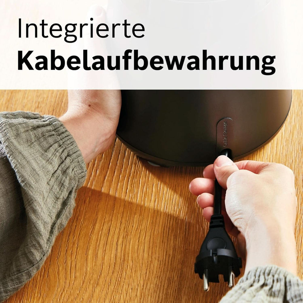 Bosch Batidora de pie Vitapower Serie 4 MMB6141B, Hochwertige Edelstahl-Klingen, 1,5L Tritan-Mixbehälter, Spülmaschinengeeignete Teile, 30.000 U/Min, 1200 W, Schwarz Kitchen Naty Shop