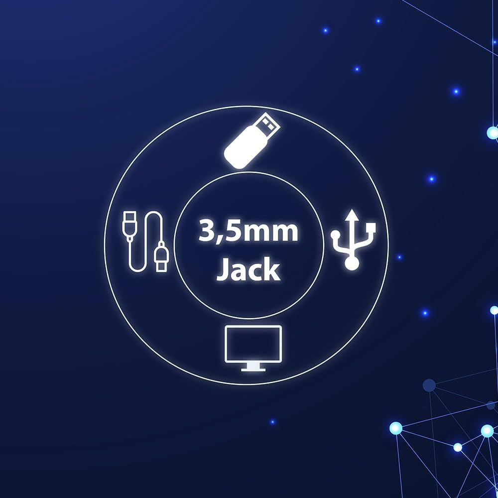 Televizor inteligent Cecotec - televizor LED de 32 de inci, rezoluție HD - Seria A5 ALH50032. Televizor inteligent VIDAA, sistem audio Dolby, Wi-Fi integrat, mufă pentru căști, 3 porturi HDMI și 2 porturi USB.