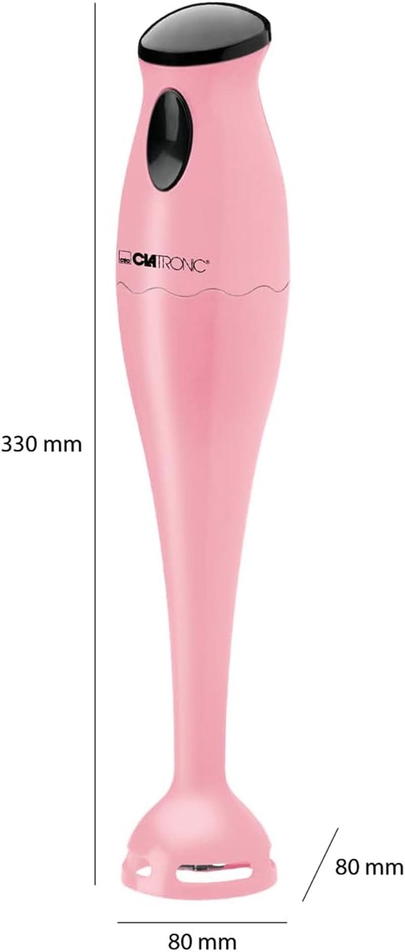 Clatronic Stabmixer/Pürierstab/Blender/Stab-Mixer/Stick/Mixstab SM 3577; Edelstahl-Schlagmesser; Für Smoothie, Kürbispüree, Babybrei, Milchshake; Mit Mixbehälter (500 Ml); 180 Watt; Pink Bucatarie Naty Shop
