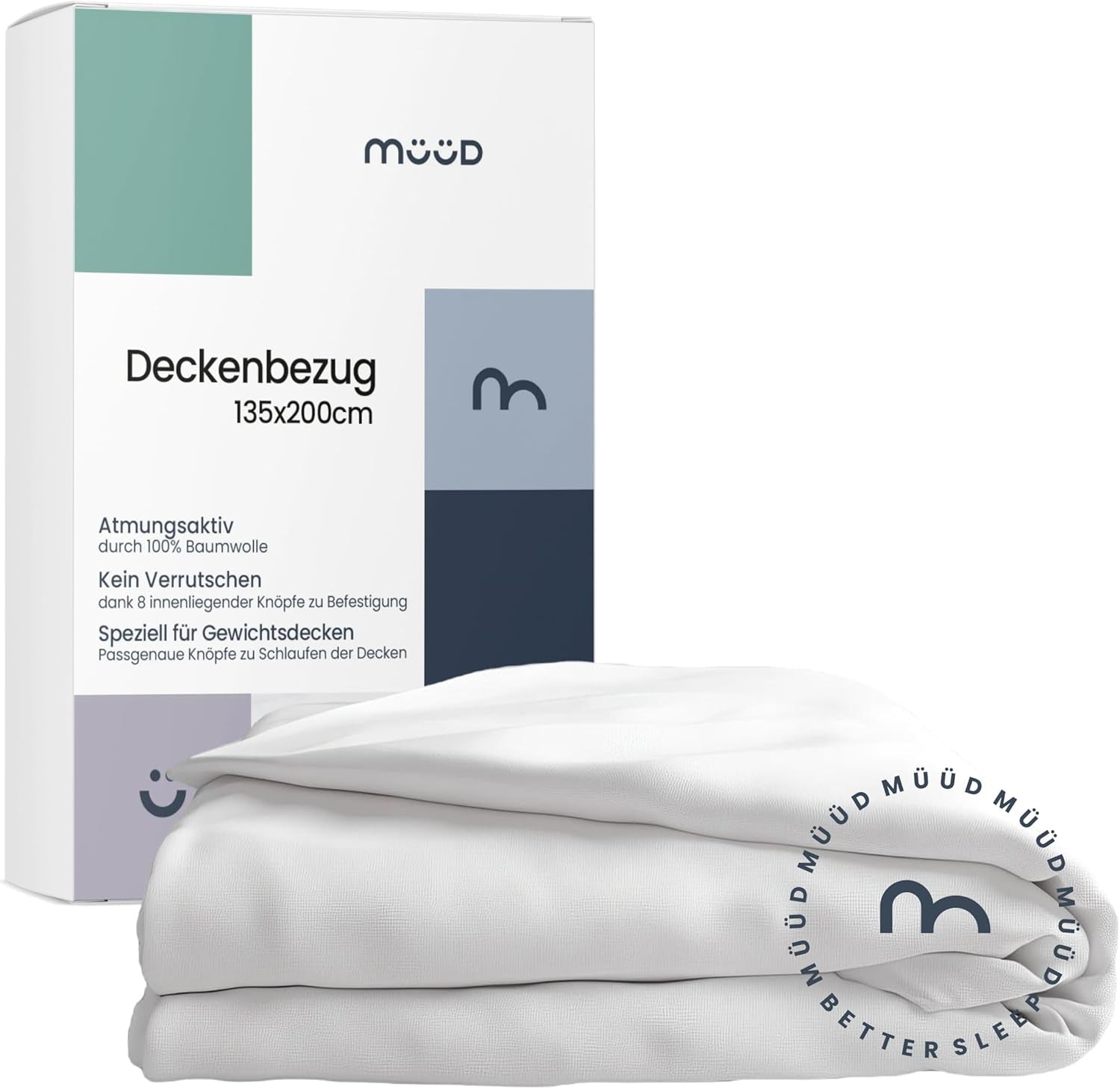 Manta terapéutica de 7 kg I 135X200Cm I Para un sueño reparador I Manta lastrada de alta calidad hecha de algodón transpirable I Alivia el estrés y terapéutica - Incluye caja de embalaje con asa de transporte Camas y mantas Besuche den mÃ¼Ã¼d-Store Funda nórdica 700 gramos
