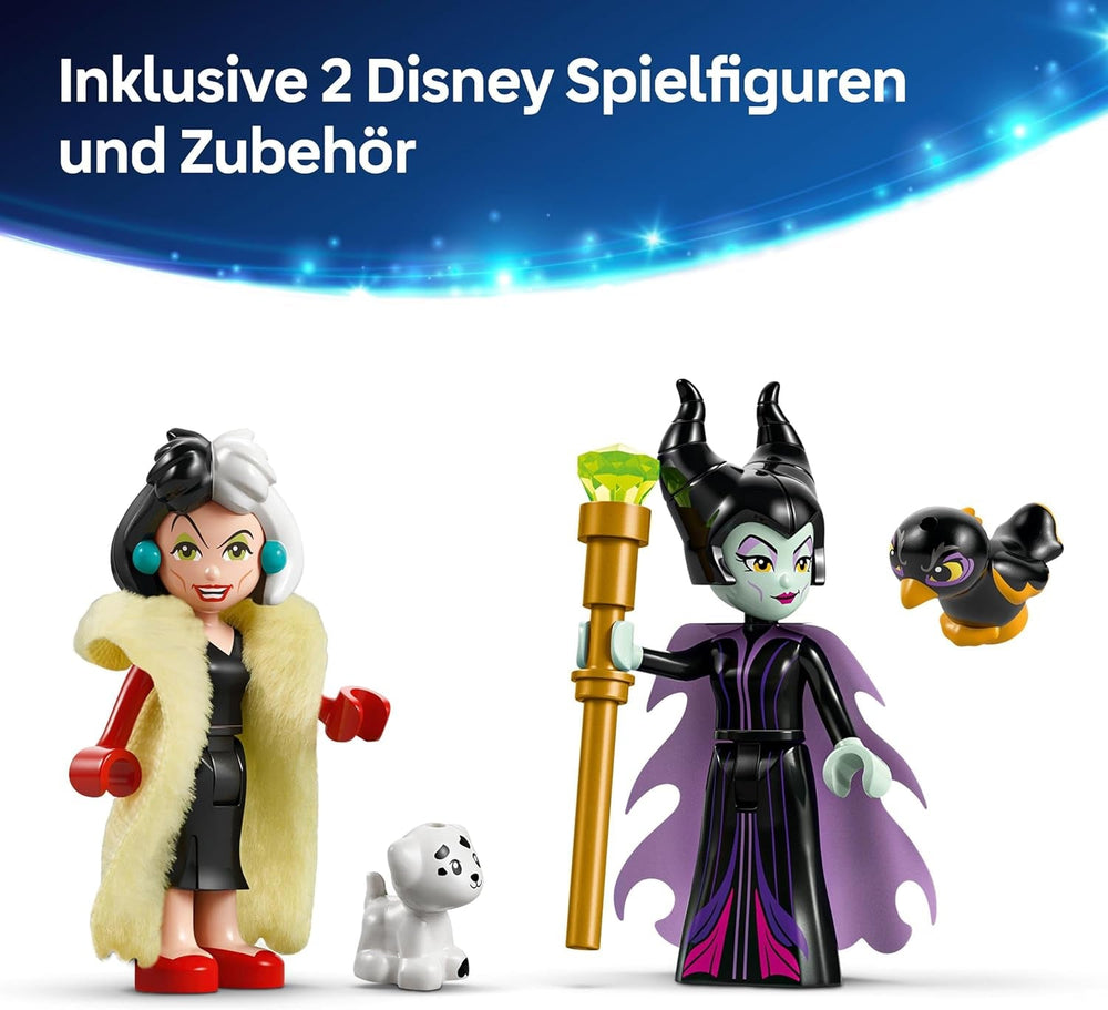 LEGO Ç€ Villanas De Disney Los Vestidos De Maléfica Y Cruella De Vil - Juguete para niños y niñas a partir de 9 años - Incl. 2 minimuñecas y 2 figuras de animales: regalo de cumpleaños para fans 43262 Juegos de construcción Besuche den LEGO-Store