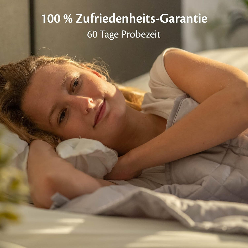 Pătură ponderată 135X200 7Kg - Pătură de terapie anti-stres - Pătură grea 100% bumbac - Pătură pentru somn profund și o mai bună recuperare - Pătură ponderată - pentru bărbați și femei de la 55-85Kg Paturi si Cuverturi Besuche den Ella-Store