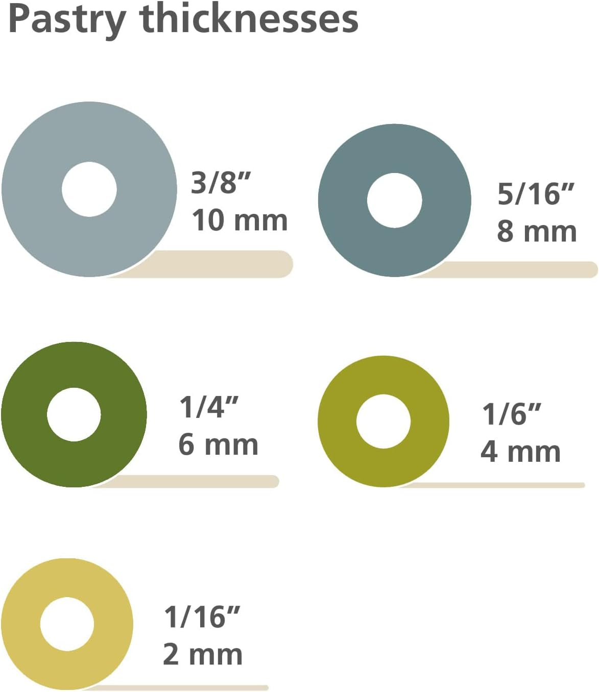 Joseph Joseph Duo Nudelholz mit Einstellbare Teigdicke, Back- und Teigroller, Buchenholz, Mehrfarbig, Opal