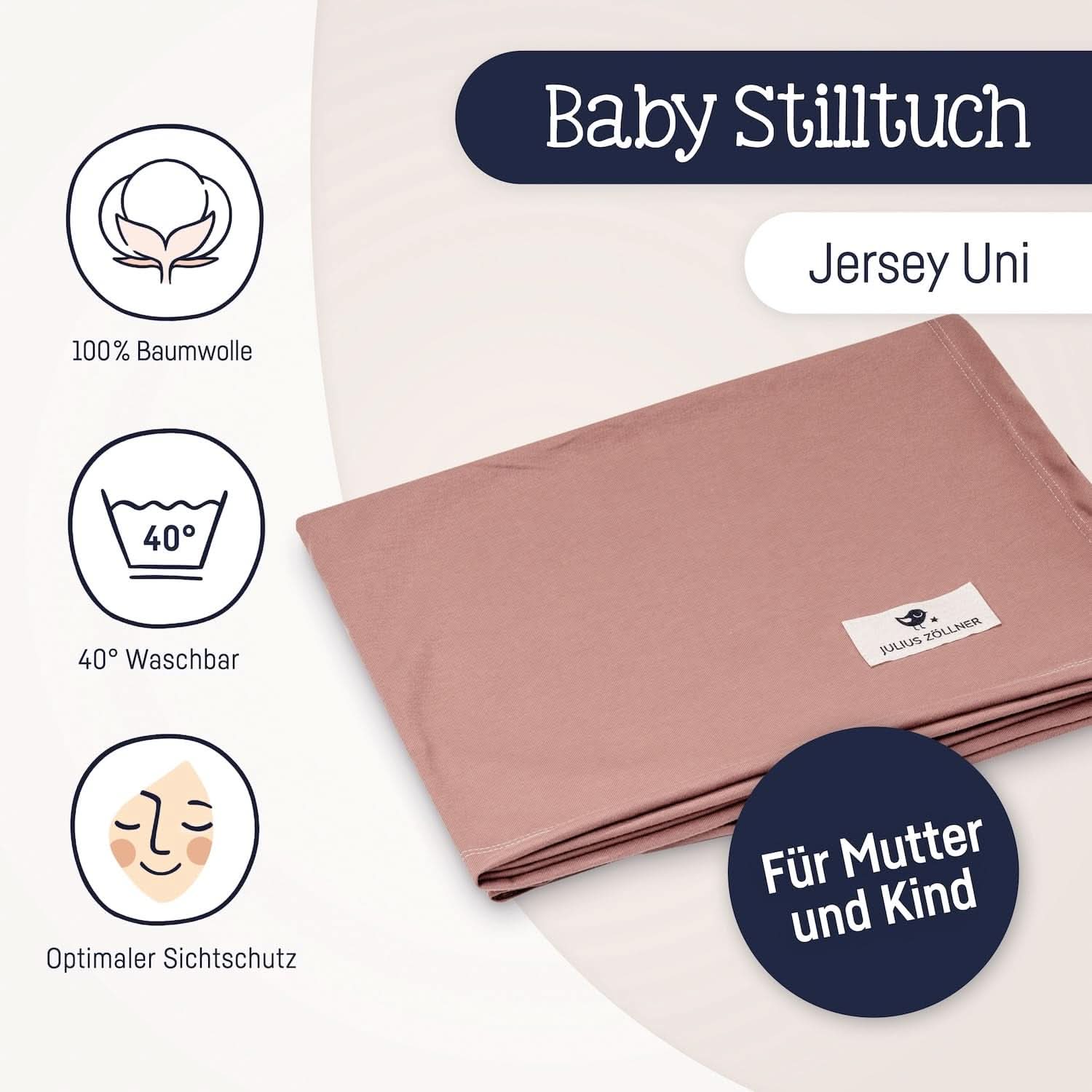 Julius Zöllner Stilltuch Aus 100 Prozent Jersey-Baumwolle, OEKO-TEX STANDARD 100, Made in Germany, Uni Tan Accesorios Alimentación y Lactancia Bebe Naty Shop
