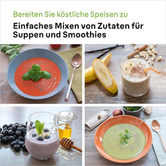 Braun Stabmixer MQ 5200WH - Multiquick 5 Vario Pürierstab Mit Edelstahl Mixfuß, 1000 Watt, Inkl. 600 Ml Mix- & Messbecher, Weiß/Grau Cocina Naty Shop