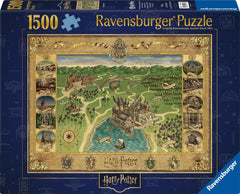 Ravensburger Puzzle 12000720 - Harta Hogwarts - 1500 piese puzzle jigsaw pentru adulți și copii de peste 14 ani, marfă pentru fanii Harry Potter Puzzle Naty Shop