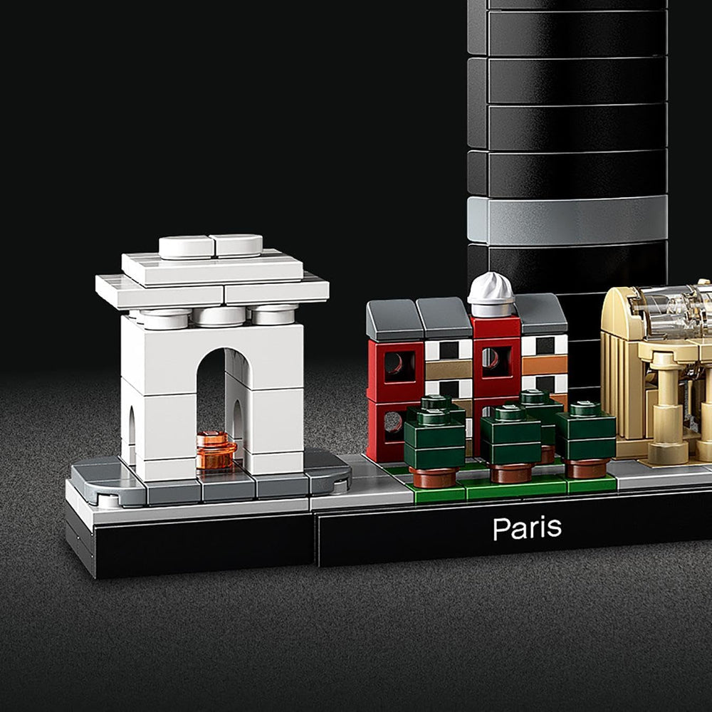 LEGO Architecture París, Torre Eiffel, Campos Elíseos y Louvre, kit de modelos, colección Skyline, decoración para el hogar y la oficina, ideas de regalos para coleccionistas, hombres y mujeres 21044 Juegos de construcción Besuche den LEGO-Store