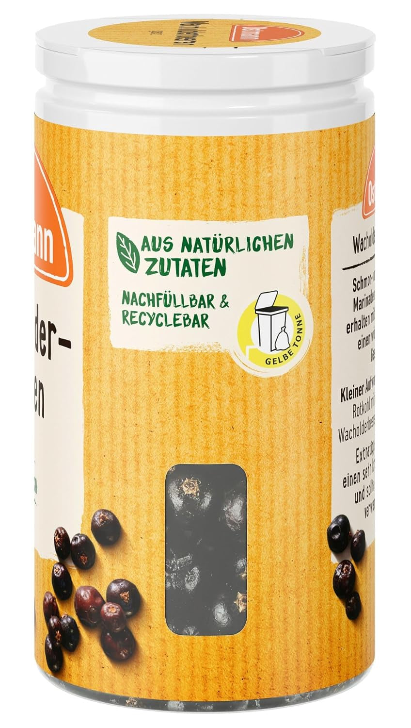 Ostmann Gewürze - Wacholderbeeren ganz | Ideal para condimentar chucrut y platos de caza 20 g en Der Streudose