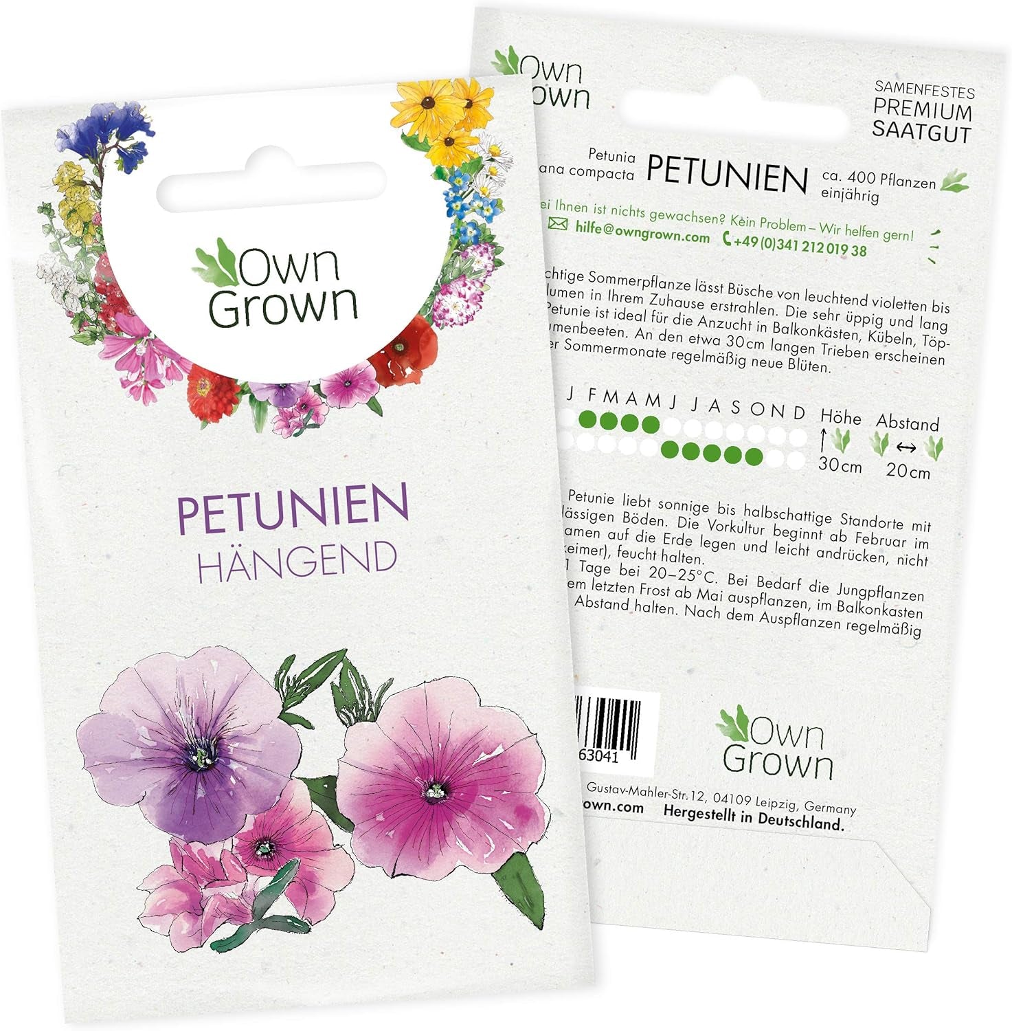 Semillas de petunia: Semillas de petunia de primera calidad para alrededor de 400 plantas de petunia – Hermosas semillas de petunia para plantas de balcón y jardín – Semillas de flores – Semillas de petunia enredadera – Flores de balcón de cultivo propio