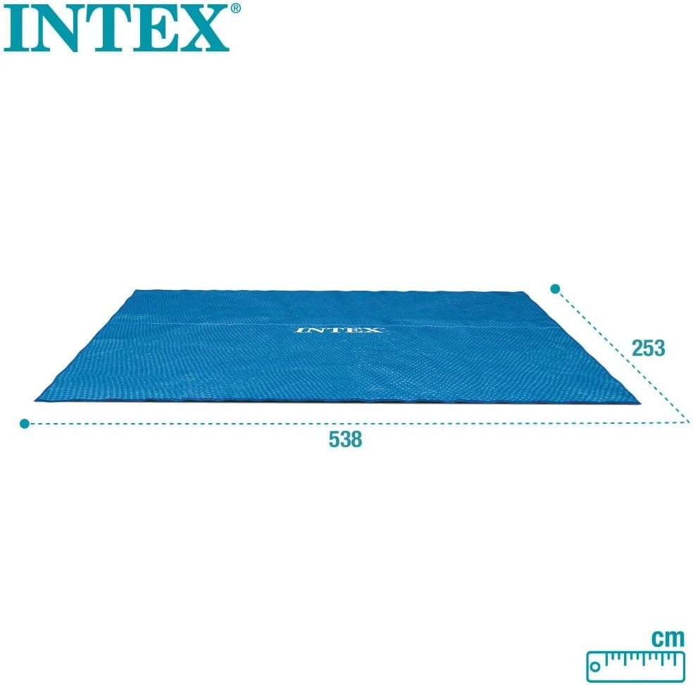 Funda de colchón Intex Ultra Frame rectangular 549 x 274 cm, grosor 160 micras, dimensiones de fabricación: 538 x 253 cm, 28016, azul