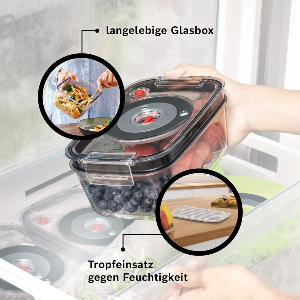 Bosch Ergomixx Style Stabmixer MS6CM61V2, función Vakuum, bomba Vakuum, beutel Vakuum, 4-Klingen-Messer, 12 Stufen, función Turbo, 1000 W, negro/antracita Madre e hijo Naty Shop