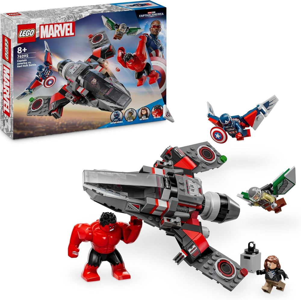 LEGO Marvel Enfrentamiento entre el Capitán América y Hulk Rojo Regalo para niños Jet Set para construir Juguete de superhéroe para niños y niñas Juguete de construcción de aventuras de 8 años 76292 Juegos de construcción Besuche den LEGO-Store Default Title