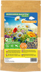 Flower Meadow - Mezcla de semillas de flores aptas para abejas - Flores silvestres y pastos para lugares secos - Semillas de flores silvestres - Mezcla de semillas anuales y perennes