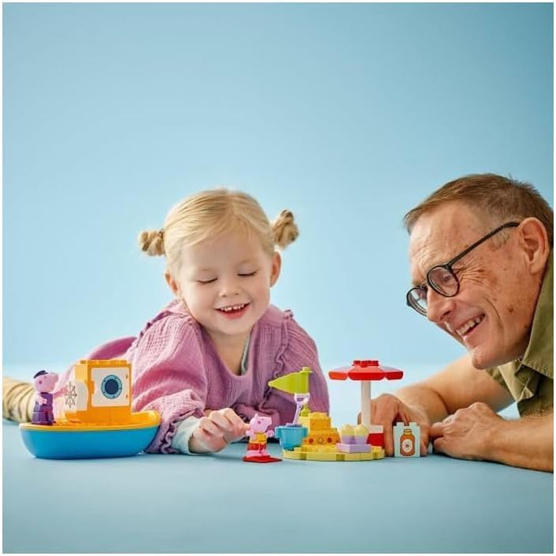 LEGO DUPLO Viaje en Barco de Peppa: Barco de Juguete para Construir y Reconstruir con 2 Figuras, Juguete Creativo, Idea de Regalo para niños y niñas de 2 años 10432 Juegos de construcción Besuche den LEGO-Store