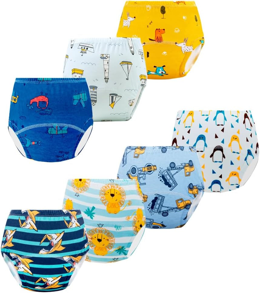 Pantalones de entrenamiento para ir al baño, nuestros pantalones de entrenamiento para ir al baño para niños (2-3 años, 7 piezas, color: multicolor, talla S)