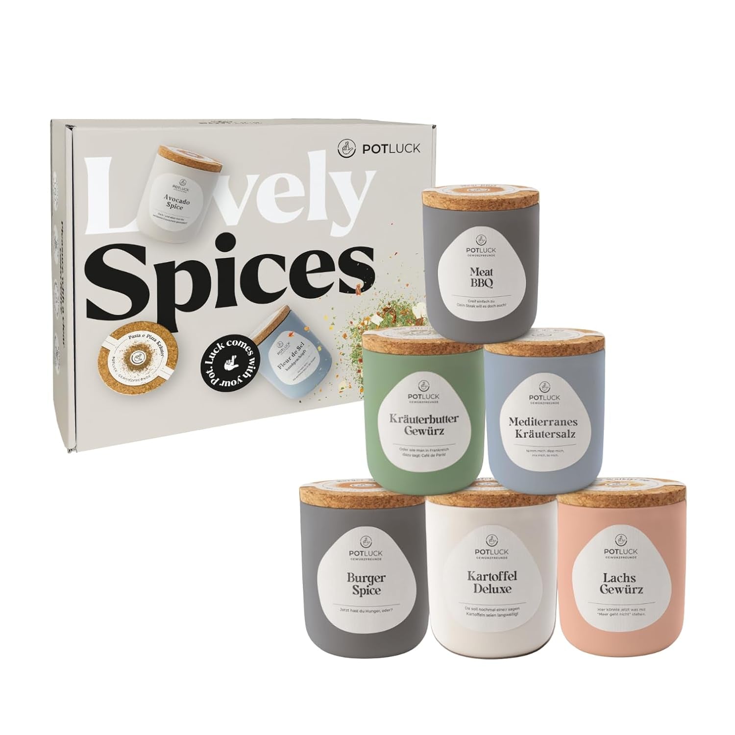 Comida compartida | Feta Gewürz | Gewürzmischung im Keramiktopf | 50g | Mit natürliche Inhaltsstoffen