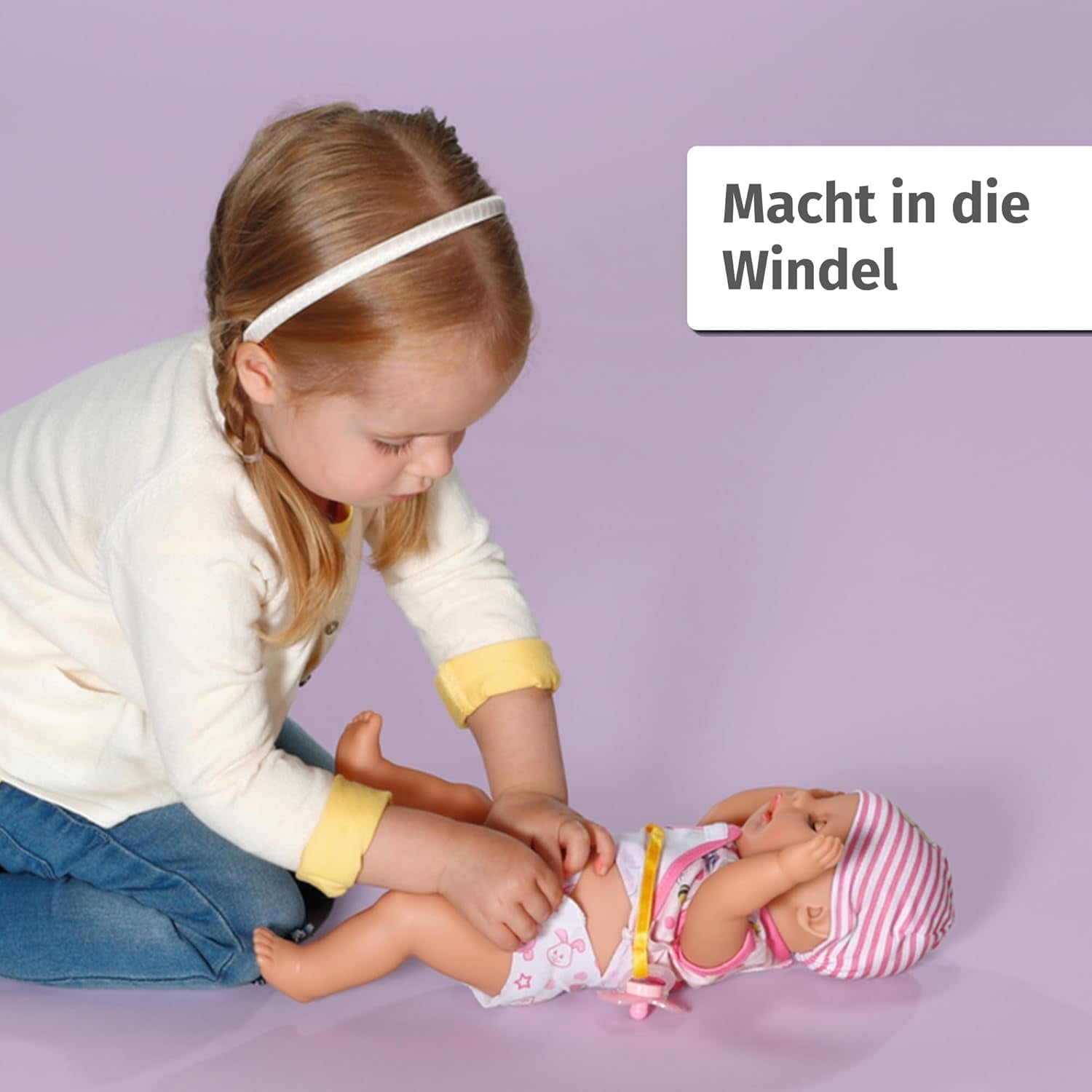 BABY Born Lena (niña) 36 cm, muñeca con 7 funciones para niños a partir de 1 año, funciona sin pilas, muñeca grande 36 cm, 834596 Zapf Creation, muñecas Naty Shop rosa