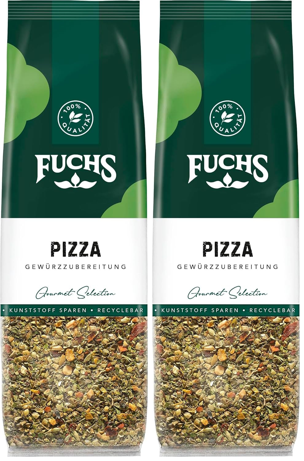 Fuchs Gewürze - Pizza Gewürzzubereitung en Nachfüllbeutel reciclable, Gewürzmischung mit Italianen Kräutern, ideal para Bruschetta - 30 g