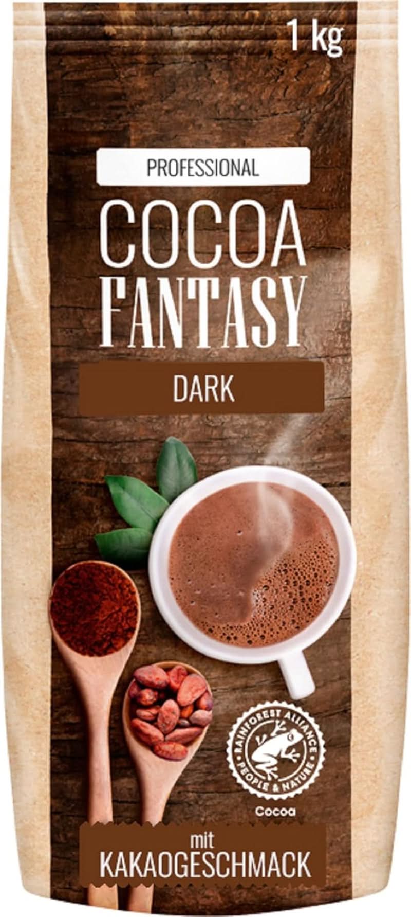 Cacao Fantasy Hot Choc Powder, 1 kg de cacao en polvo para chocolate caliente, 15% contenido de cacao Naty Shop