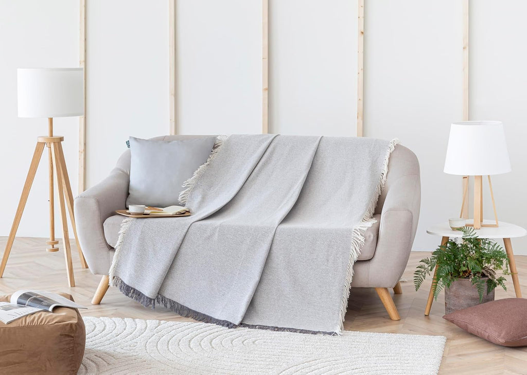 Cuvertură de pat multifuncțională, cuvertură de pat, cuvertură pentru pat, cuvertură pentru canapea, Jarapas, monocolor (180 X 260 cm, gri închis). Paturi si Cuverturi Besuche den Todocama-Store