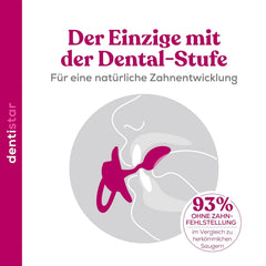 Suzete de noapte din silicon dentistar, pachet de 3 - mărimea 3, de la 14 luni - Suzete care strălucesc în întuneric cu treaptă dentară - fără BPA - fabricate în Germania - Lună, galben