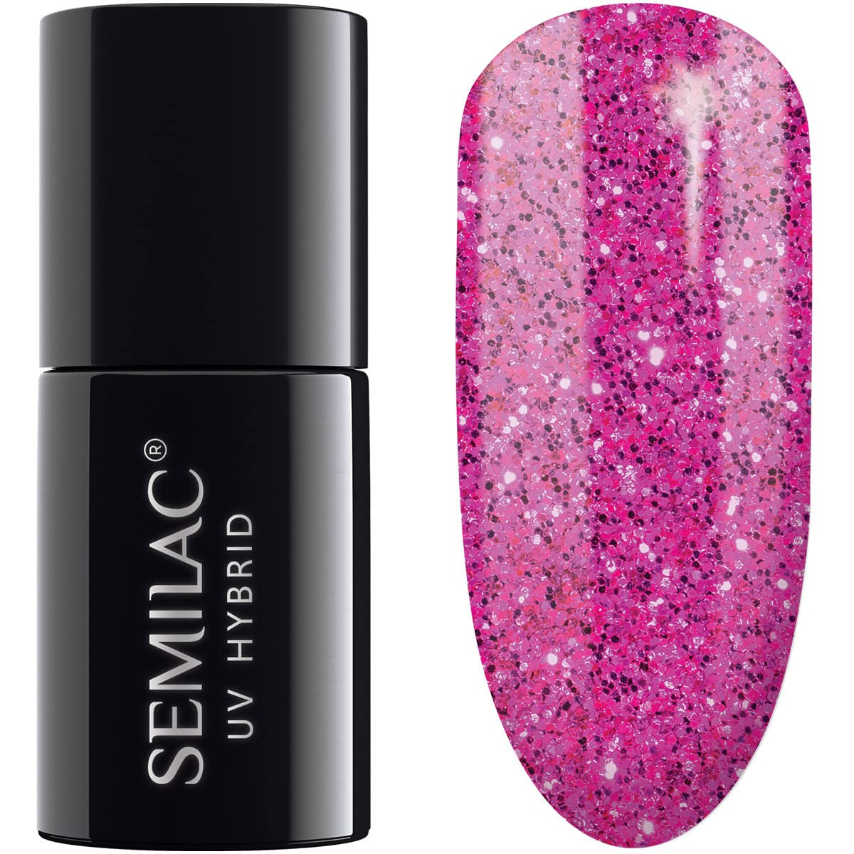 Semilac UV Nagellack Hybrid 404 Muffin de Frijoles Negros 7ml Kollektion Sabores de Otoño