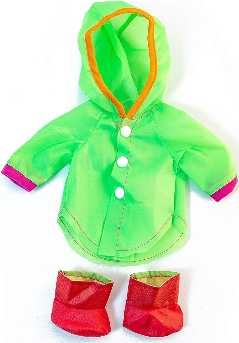 Miniland Set Puppenkleidung 32cm, camiseta girgeltes mit Latzhose und Mütze, Übergangszeit