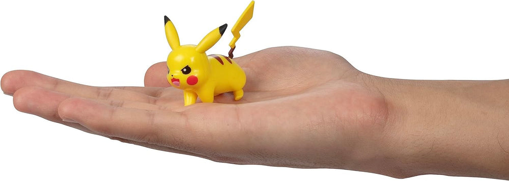¡Listo para la batalla Pokémon! Juego de figuras de 6 piezas - Ash de 11,4 cm y Pikachu de lanzamiento, Charmander, Rowlet, Piplup, Zorua de 5,1 cm - Licencia oficial - Regalo de Pascua para niños, niñas y niños Figuras de acción Naty Shop