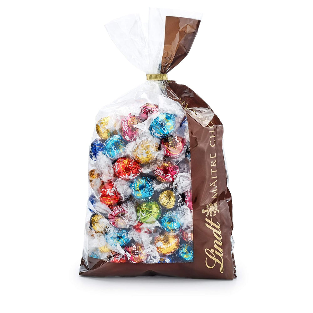 Mezcla de chocolate LINDOR | 1371 gramos | Aprox. 109 bolas: Mezcla clásica para bolas de chocolate con leche y LINDOR | Aprox. 80 bolas de chocolate (con leche, blanco, negro 60%, avellana) | Paquete a granel, 1 kg