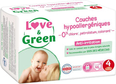 Love&Green, pañales sin cloro, paquete para 1 mes, talla 4 Madre e Hijo Naty Shop