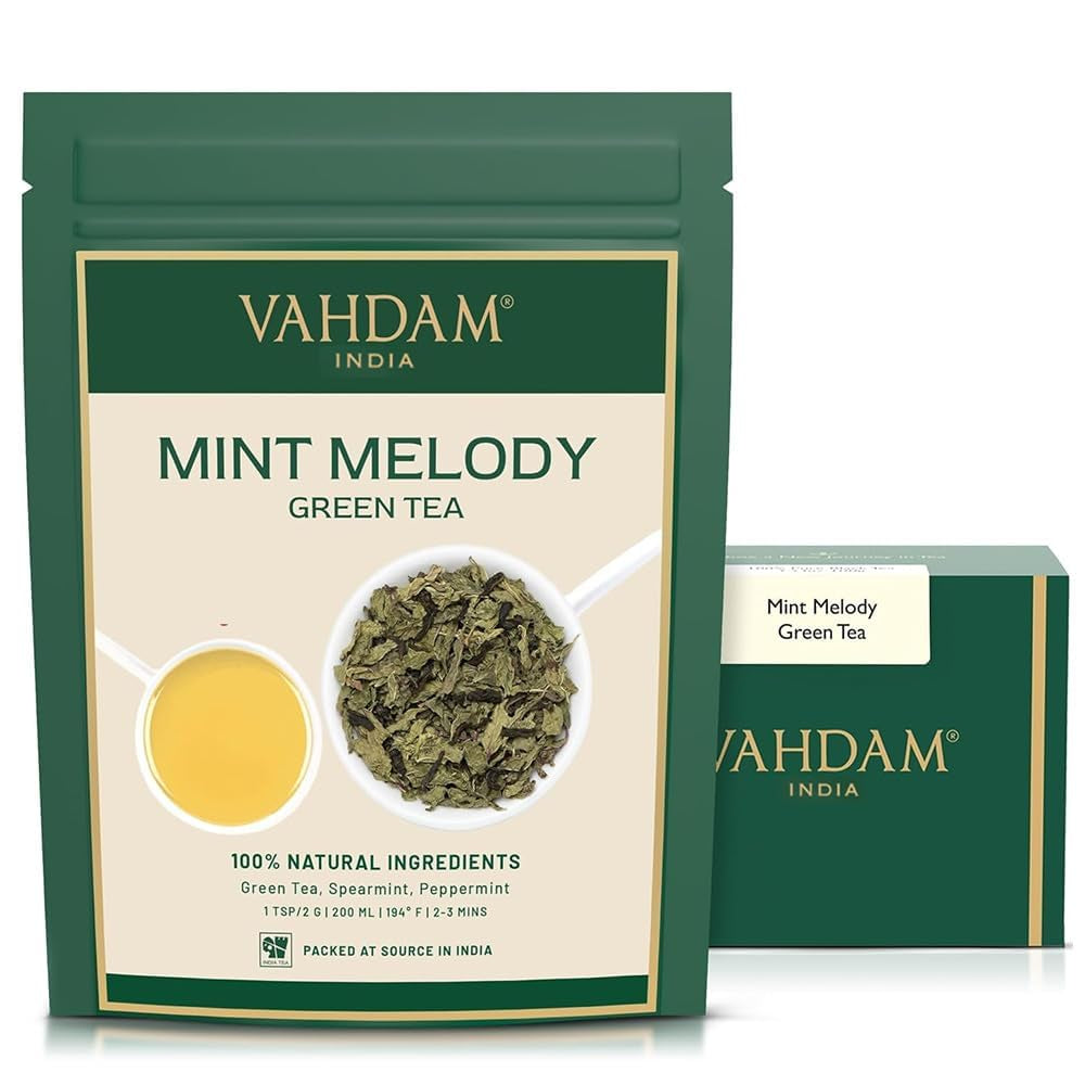 VAHDAM, ceai verde Himalayan (100 g) Ceai verde 100% pur din Himalaya | Fără gluten | Direct de la sursă din India | Preparare fierbinte/rece | Ceai verde vrac