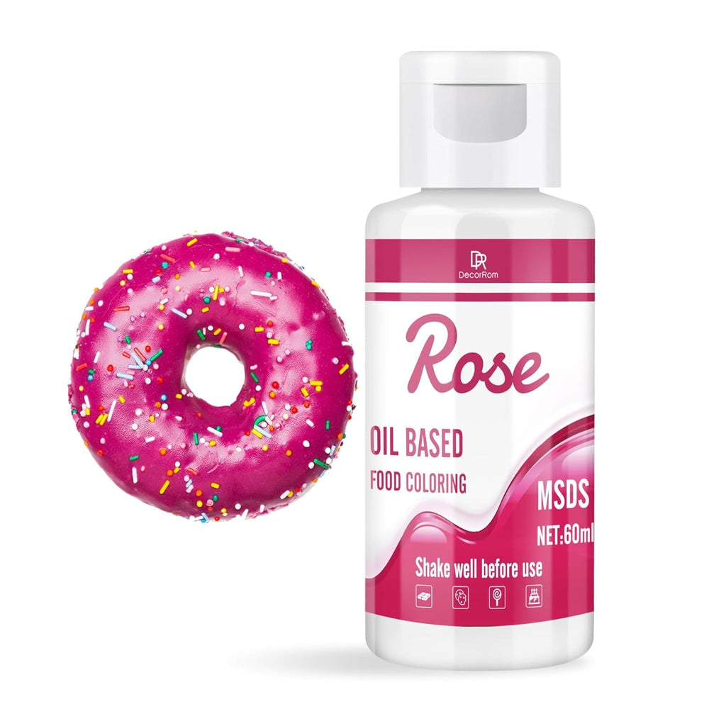 Fettlösliche Lebensmittelfarbe Für Schokolade - 60Ml Ölbasis Lebensmittelfarben Für Fondant, Torten Dekoration, Backen - Flüssige Food Coloring Für Kakaobutter, Buttercream, Kuchen (Schwarz) Naty Shop Rose