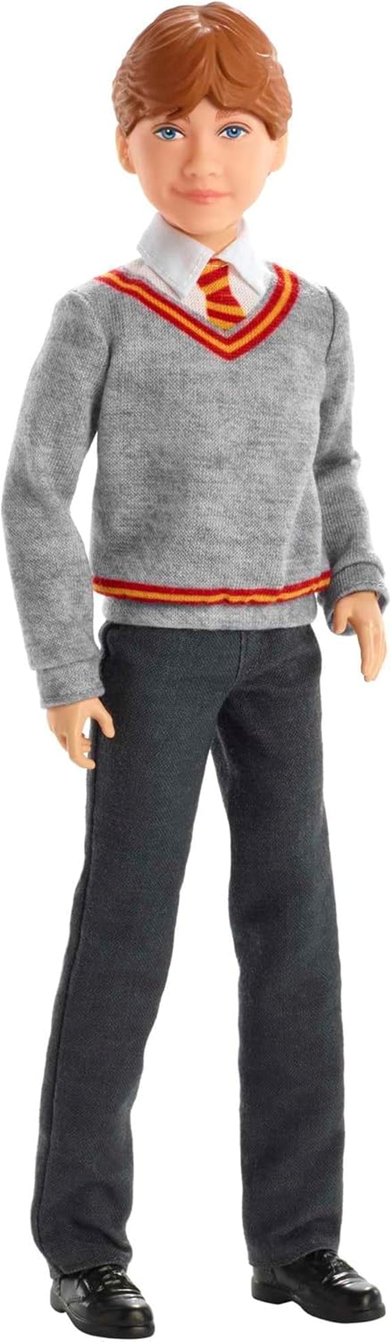 Mattel Harry Potter - Ron Weasley Sammlerpuppe (ca. 26 cm) mit Hogwarts-Uniform, Gryffindor-Robe und Zauberstab, Spielzeug ab 6 Jahren FYM52